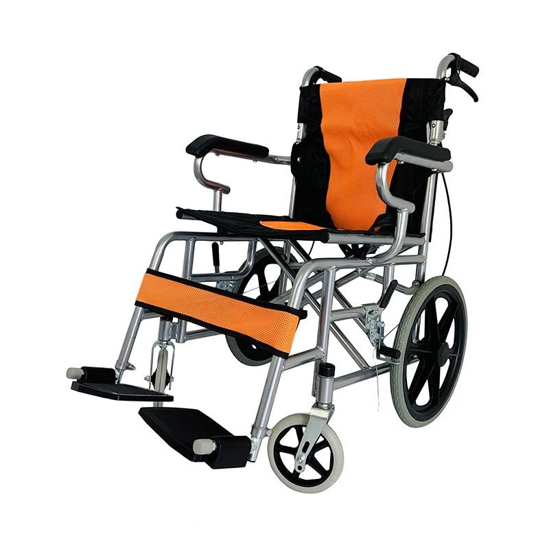High Quality  Ultra Light Weight  Portable Folding Manual Wheelchair Hand Push Adult Disabled Elderly Home Outside Wheelchair