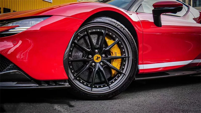 OEM Style Front Rear lip diffuser Spoiler Wing Splitter side skirt For Ferrari SF90 upgrade Real carbon fiber body kit