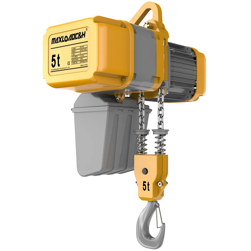 Chain G80 Dual speed electric hoist with hook fixed  5000kg  CE certification electric hoist with good prices hook