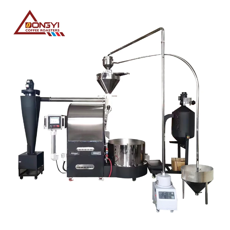 2018 Dongyi Factory price 30 kg 60kg coffee bean roasting machine LNG Gas heating equipment for sales