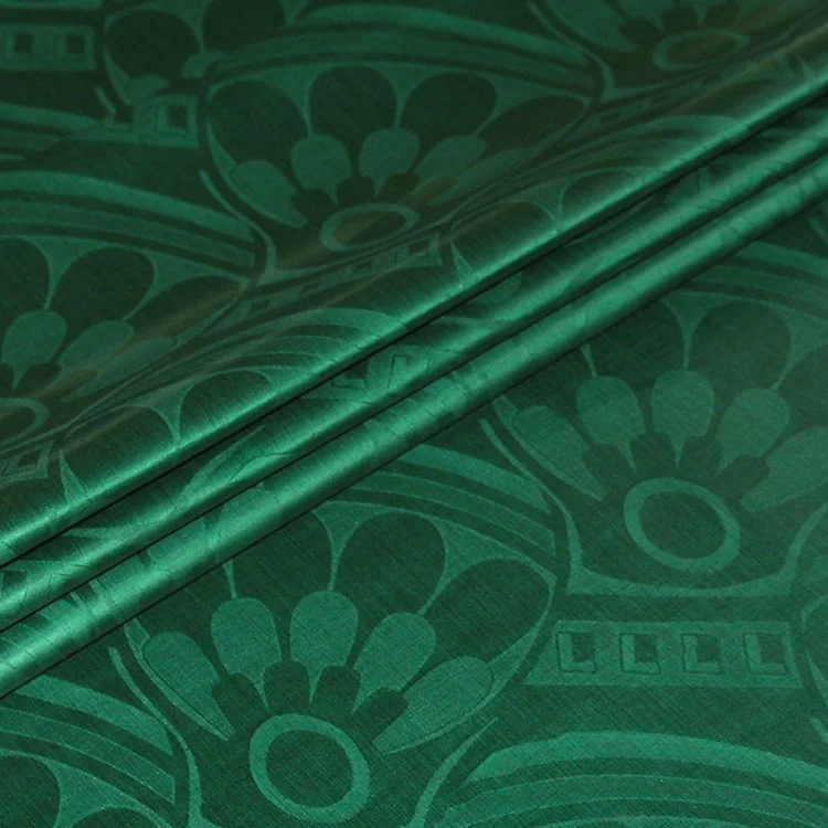 Зеленая Дамасская шадда базин богатая итальянская парча африканская одежда хлопчатобумажная ткань