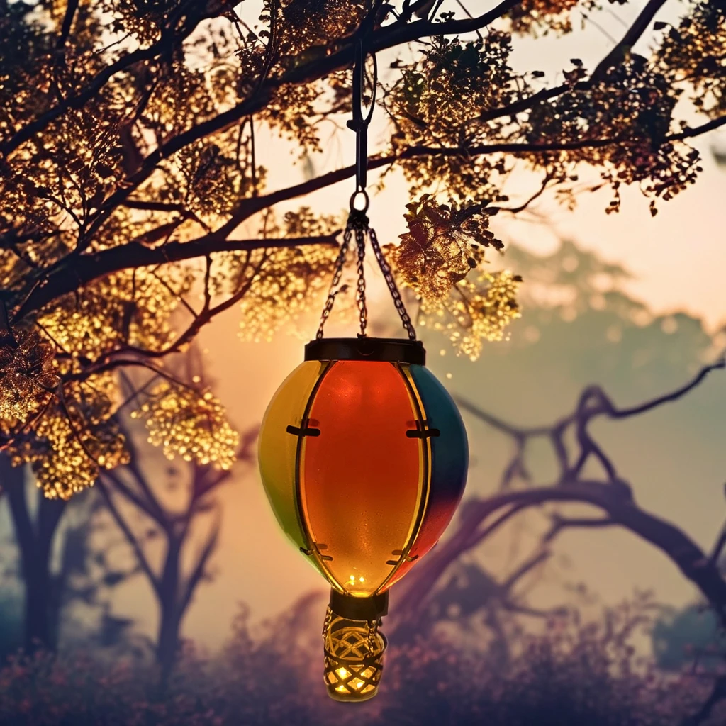Заводской мерцающий пламя украшения сада солнечный воздушный шар подвесной фонарь