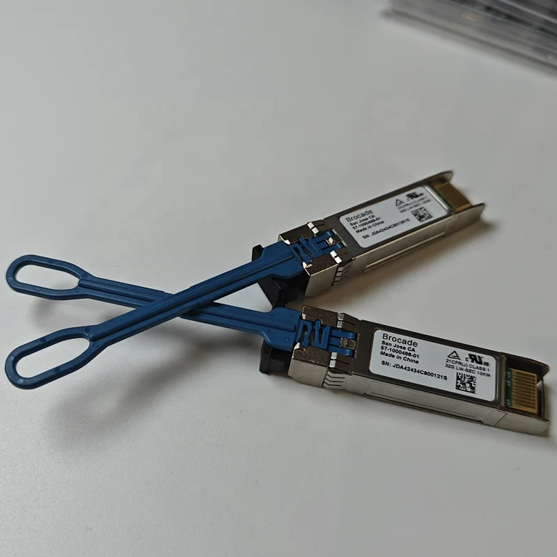 Brocade 32G 10KM SFP+ LWL Module 1-PK 57-1000486-01 XBR-000438 XBR-000439 Fiber Optic Equipment