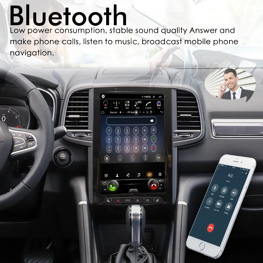Автомобильный радио Tesla 8 + 128GBAndroid 13 автомобильный Dvd-плеер 2 Din экран Gps-радио для Renault Koleos Samsung SM6 талисман