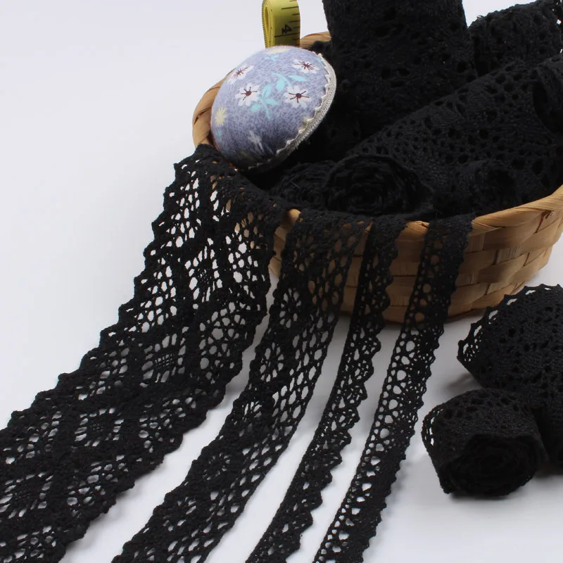 High Quality French Lace Trims Border Embroidery Eco-Friendly Polyester Cotton Lace Fabric