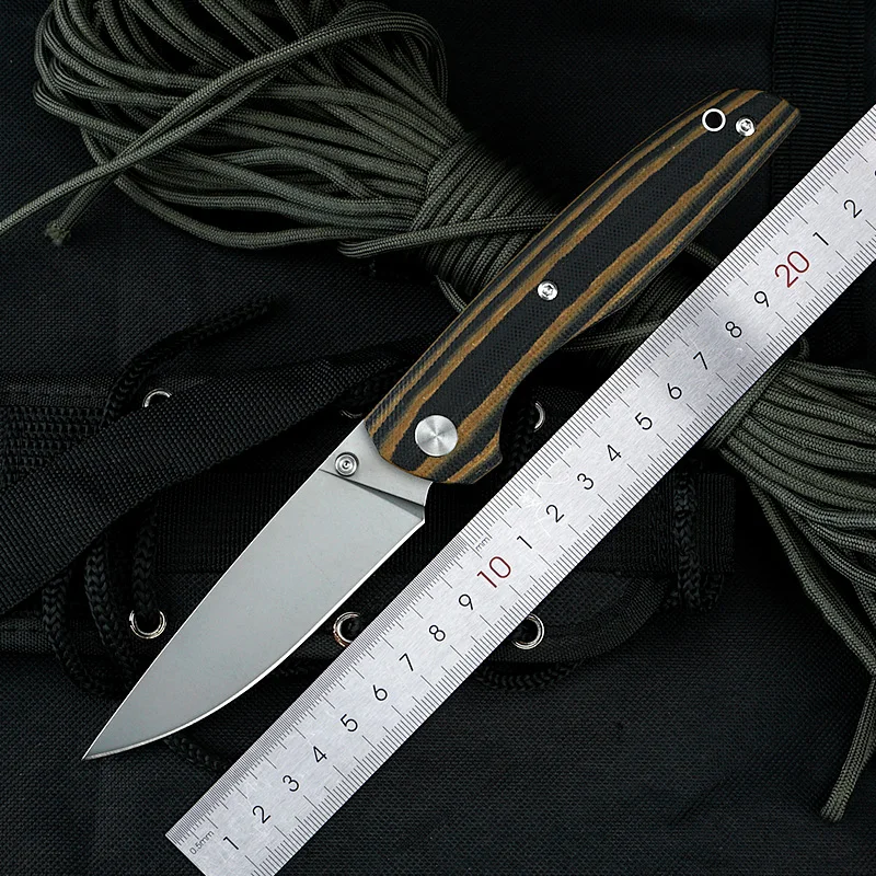 New G10 handle EDC Tool D2 Steel Blade Outdoor hunting knife Camping Folding Pocket Knives