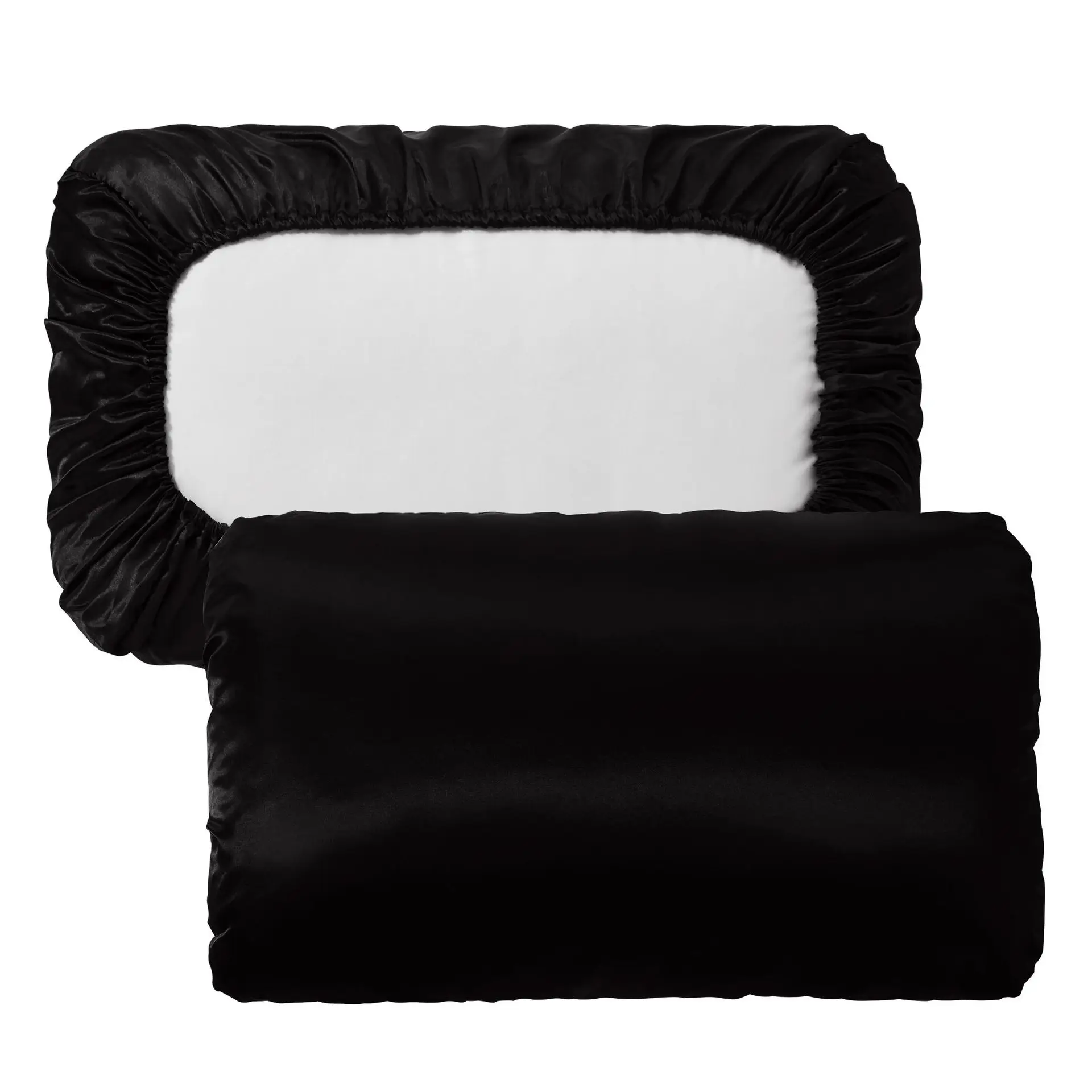 custom Bonnet silky satin  Pillowcase  Low MOQ Reversible Elastic Silky  Pillow Cases