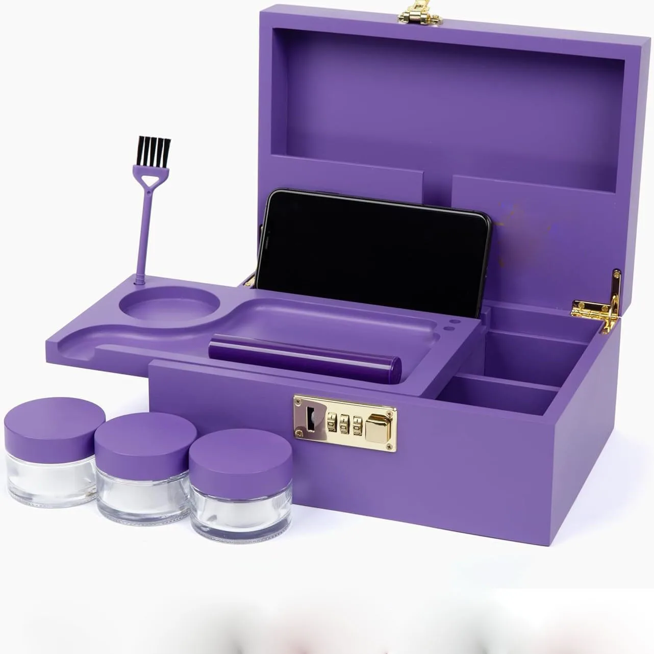 Custom Smoking Accessories Kit Herb Stash Box with Grinder Cigar