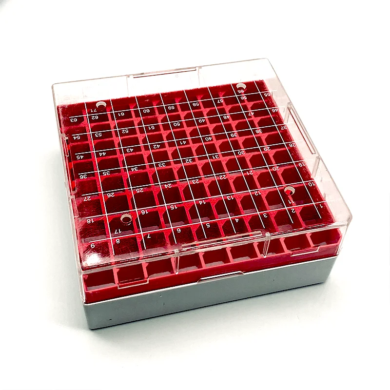 Plastic Cryobox 50 Well PC PP Freezing Tube Cryogenic Storage Cryo Vial Box