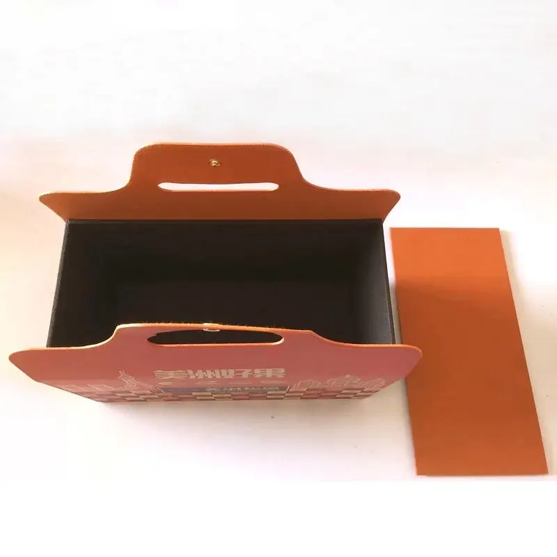 Custom Hotel Food Moon Cake Huge Box Chocolate Nuts Luxury PU Green Large Leather Storage Box