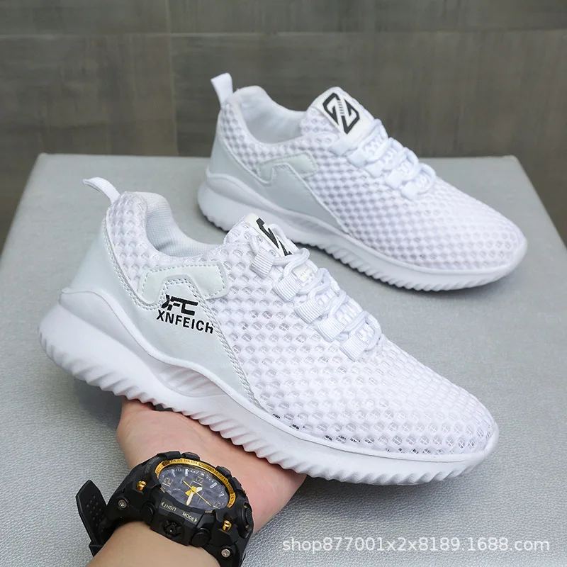 2023 New Model Men Breathable Running Sports Shoes Wear-resisting Lace-up Leisure Trainers