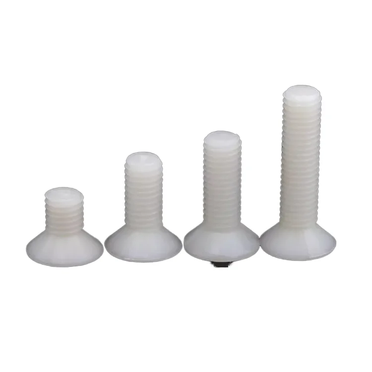 Nylon Countersunk Phillips Screw Factory Flat Head Nail Transparent Flat Head Plastic Insulated Screw Bolt M2 M3 M4-M8