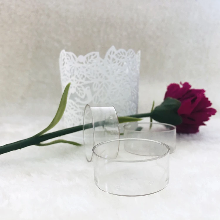 Polycarbonate clear Plastic Cup Containers for Tealight Candle