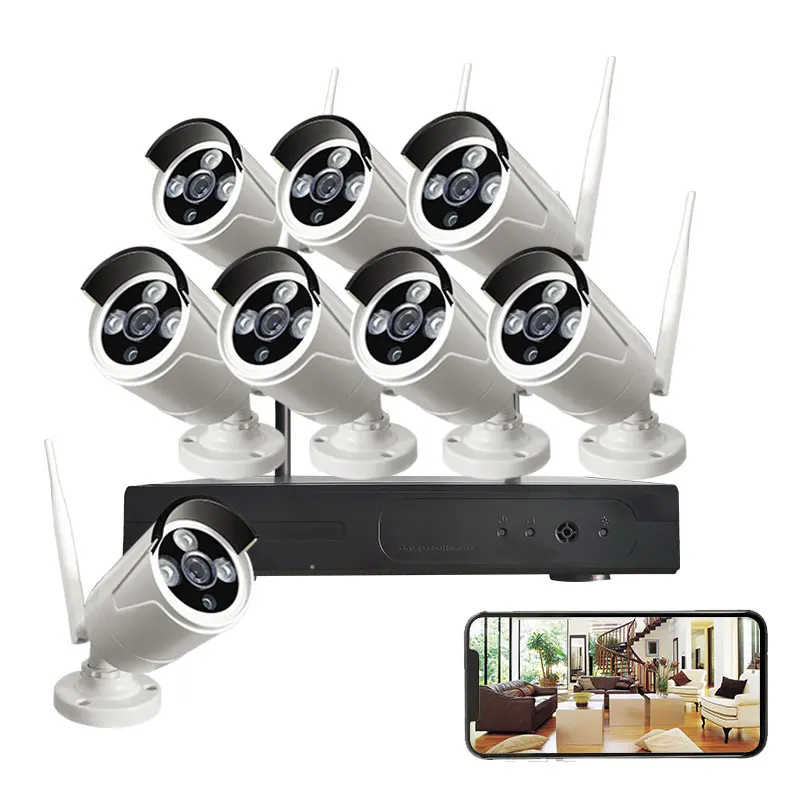 Tuya APP 8CH 1296p Cctv Camera System Kit Wifi Security Camera Nvr Cctv System