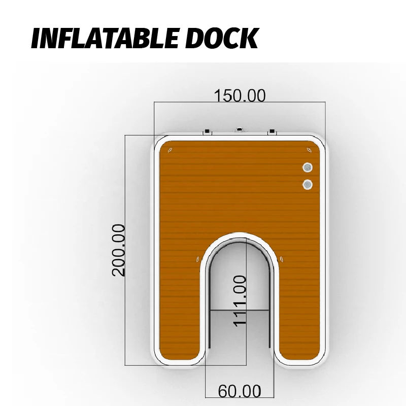 inflatable Floating Multi Dock And Lounger/ Inflatable Jet Ski Dock / Inflatable Pontoons For Jetski