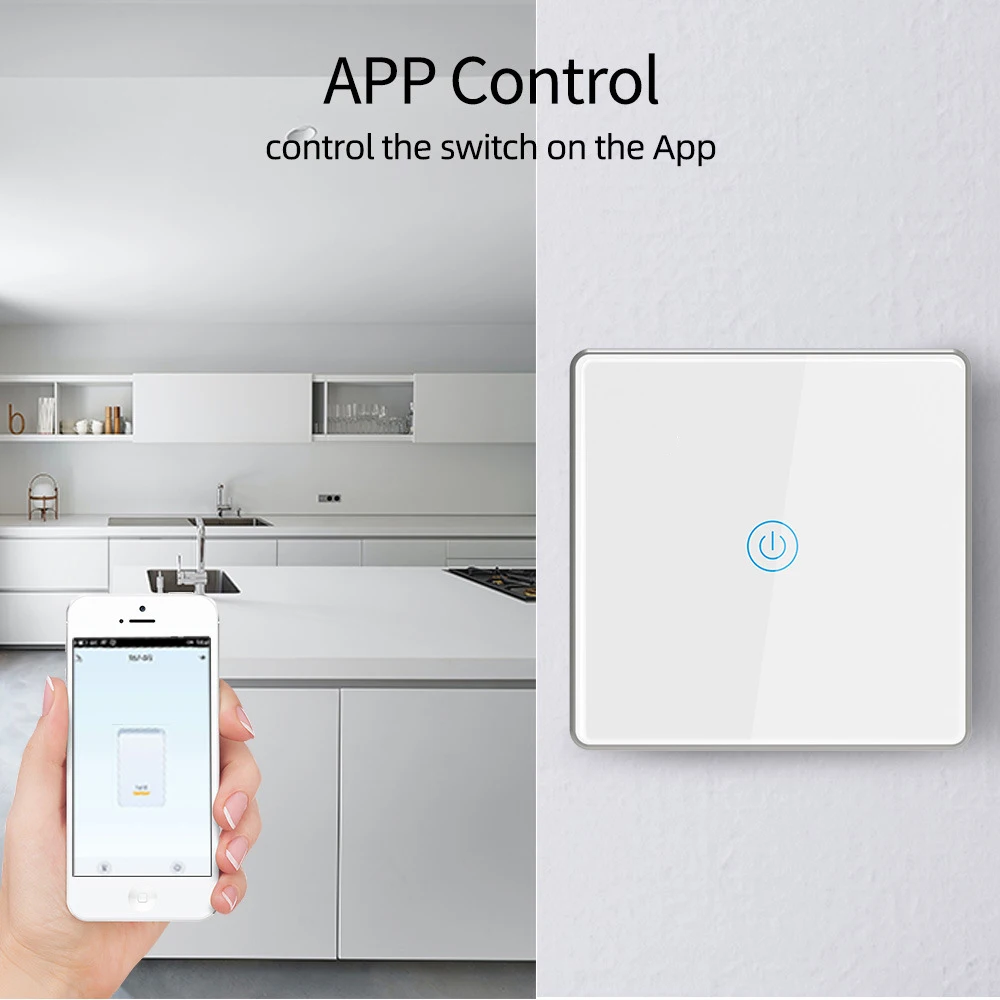Tuya smart switch light alexa tempered glass zigbee smart switch for lights