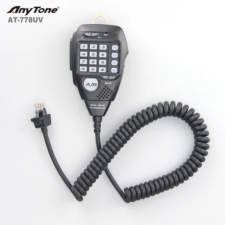 AnyTone AT-778UV Walkie Talkie VHF UHF Dual Band 136-174MHz/400-480MHz 25W Car Radio HAM Mobile Radio with Cable