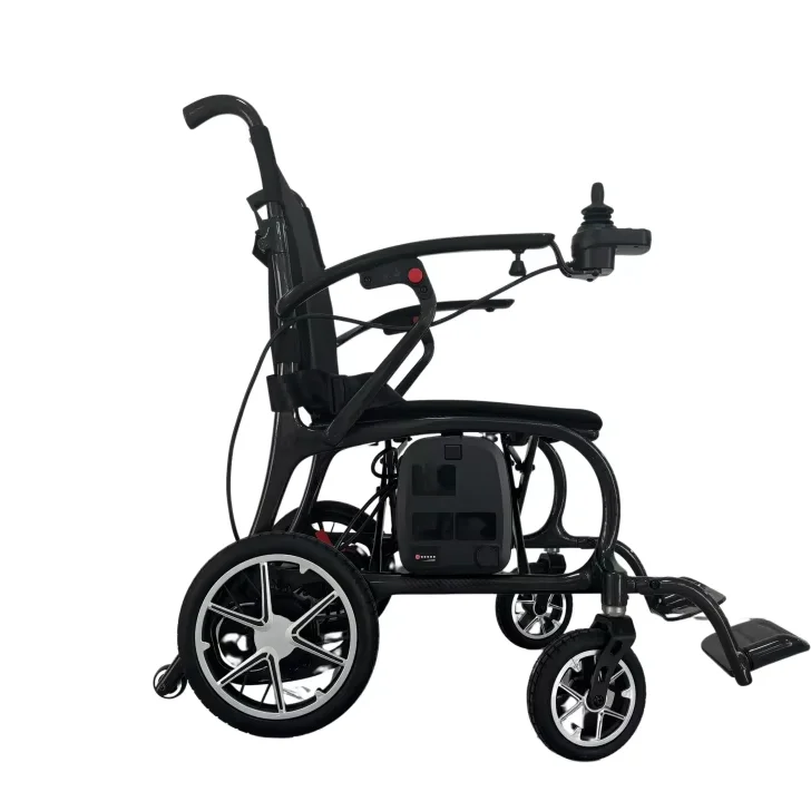 11.5kgs Light Weight with Airline Approved Lithium Battery Power Wheelchair Folding Carbon Fiber Traveling Electric Wheelchair