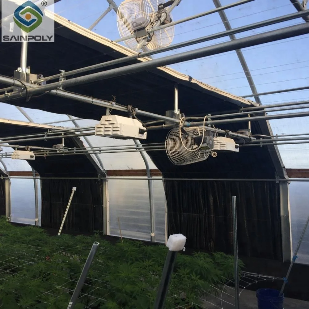 The Cheapest SAINPOLY Plastic Film Blackout Light Deprivation Greenhouse for Sale