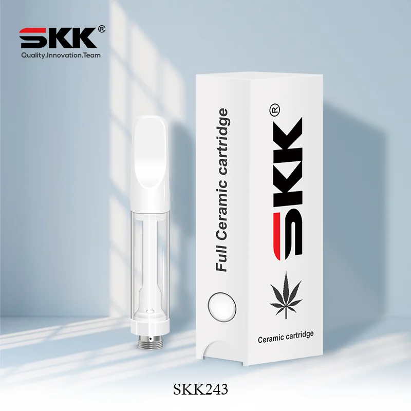 SKK243 free sample 0.5ml/1ml full ceramic atomizer vaporizer pen 510 tank cartridge