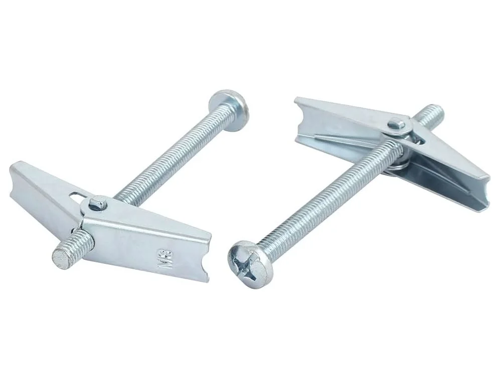 Toggle Bolts and Wing Nut Kit for Drywall Ceiling, Metal Drywall Anchors and Screws Assortment Set, 3 Sizes Butterfly Anchors