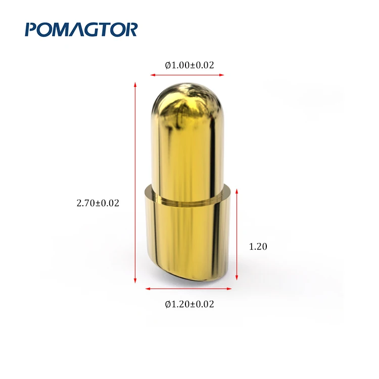 Customizable Brass Gold Plated Stable High Current Contact Pogo Pins For Electronic Products