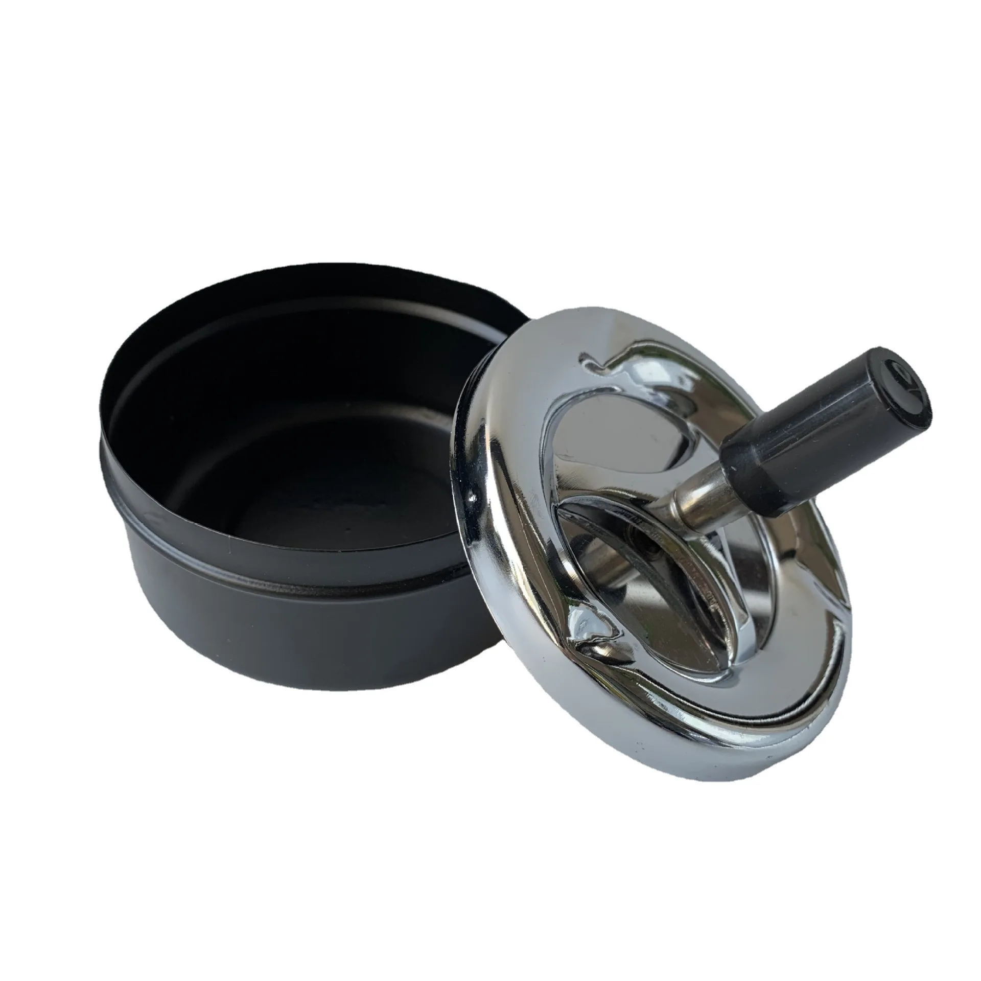 Custom LOGO Ashtray Round Glass Cigar Copper Concrete Zinc With Cover Ashtray