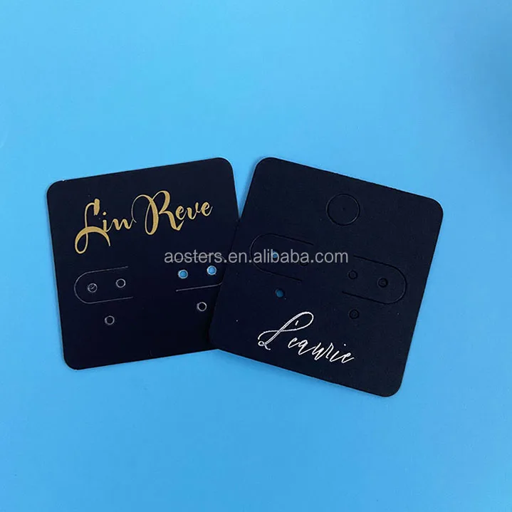 Custom Logo Cardboard Paper Hanging Earring Cards Necklace Jewelry Packaging And Display Card