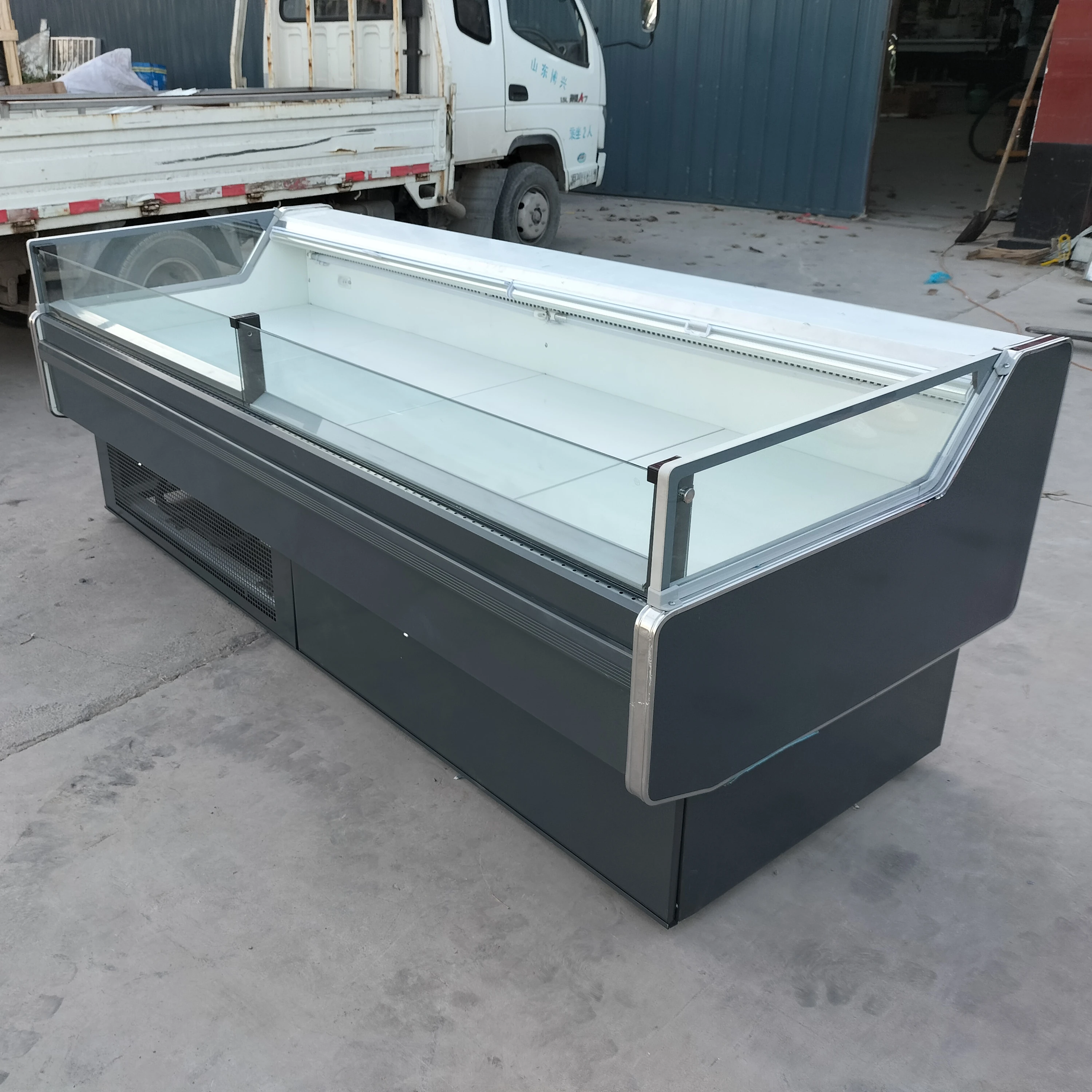 2.0m length commercial butcher shop deli fresh meat display showcase