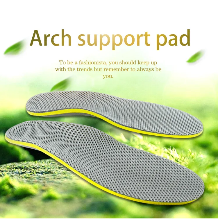 Comfort PU Polyurethane Sport shoe Insoles For Men Women Arch Supports Best Cushion Insole Foot