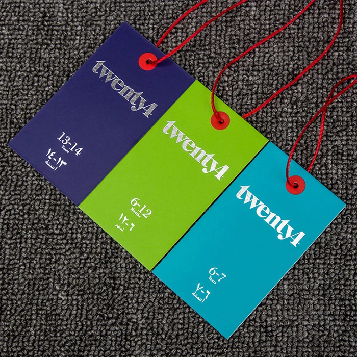 Customized Clothing Tags And Labels , Garment Swing Paper Product Hang Tags, Eco Friendly Gift card Hang tags