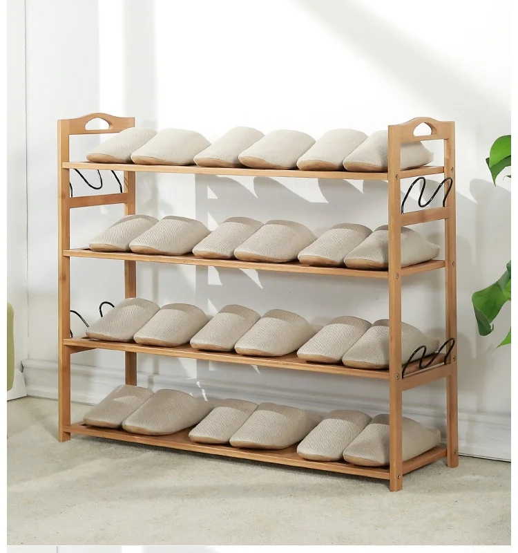 SITU 4-Tier Storage Shelf Organizer Shoe Rack Modern Holder Shelf Stand Bamboo Storage Organizer Wooden Shoes Rack