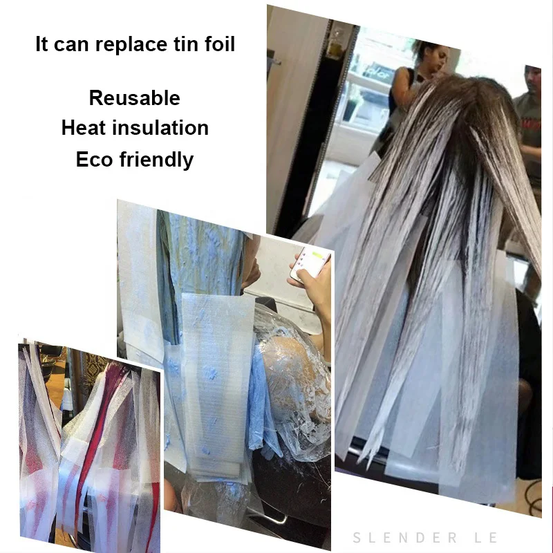 Hair Mesh Sheets Reusable Mesh Strips Hair Meche Sheets for Hair Dyeing Bleach Coloring Mesh Tin Foil Sheets Paper Balayage Tool