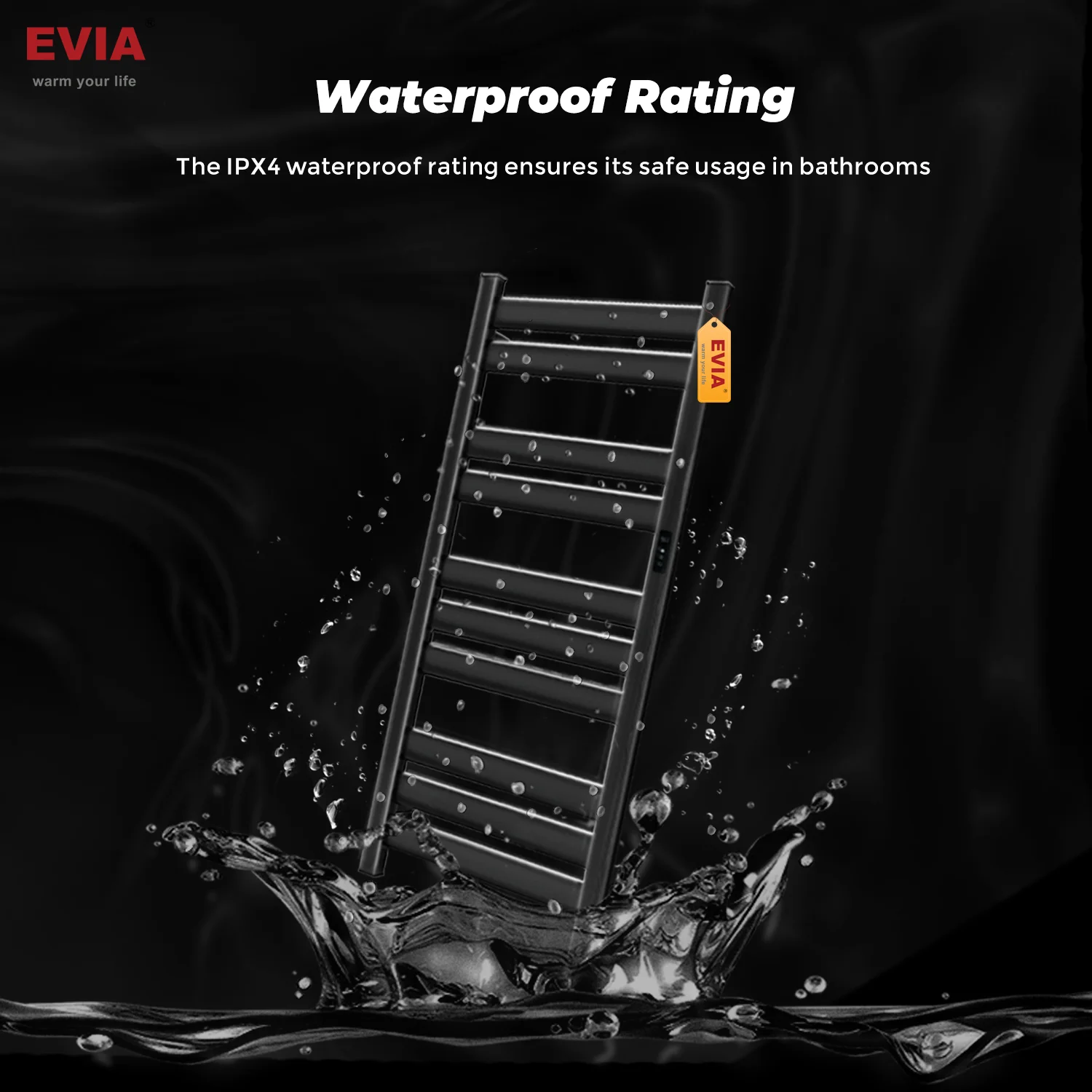 EVIA Factory Home Use Intelligence Wall Mounted Electric Heated Radiator Towel Rail