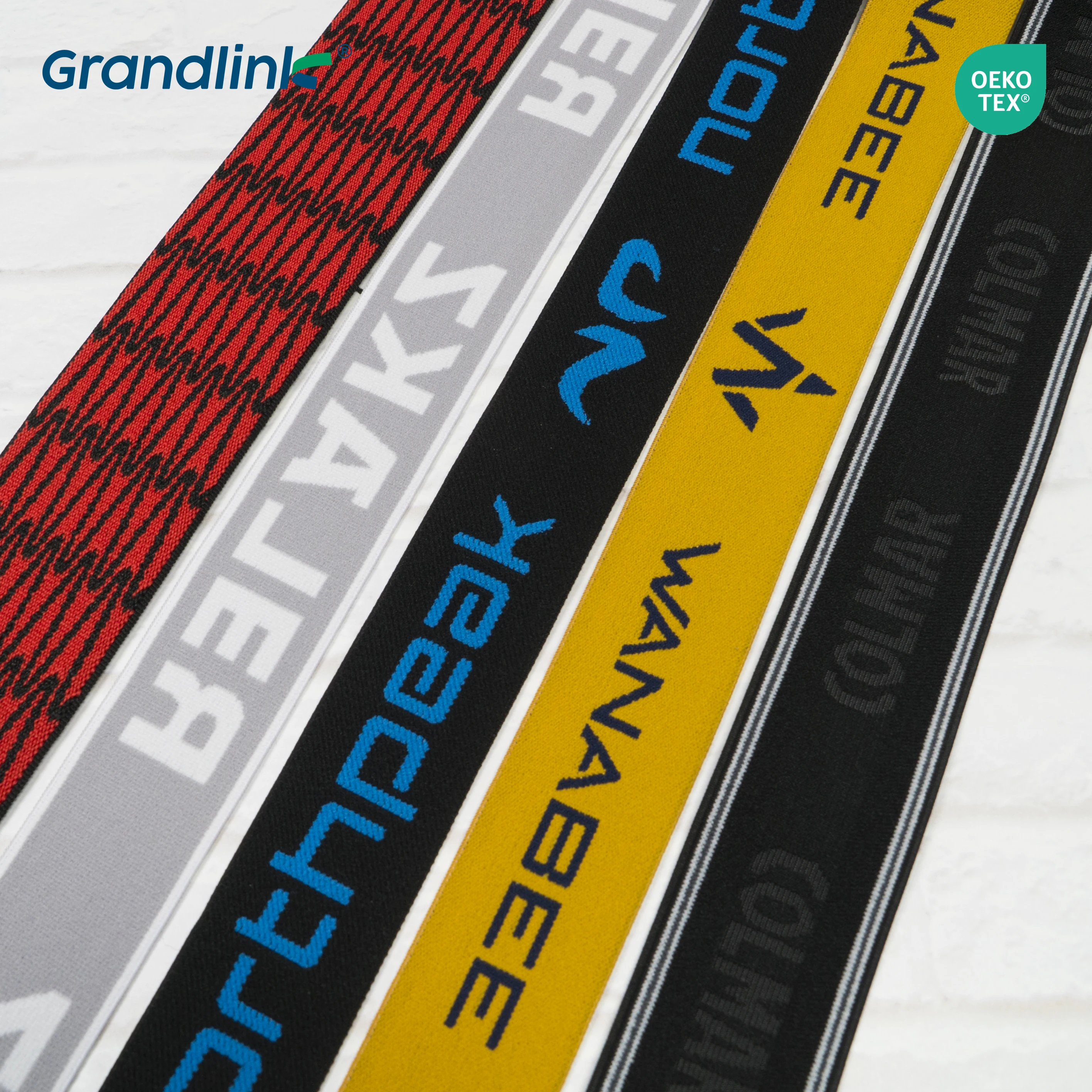 clothing accessory jacquard elastic waistband bands rope webbing underwear 2 inch nylon webbing OEKO