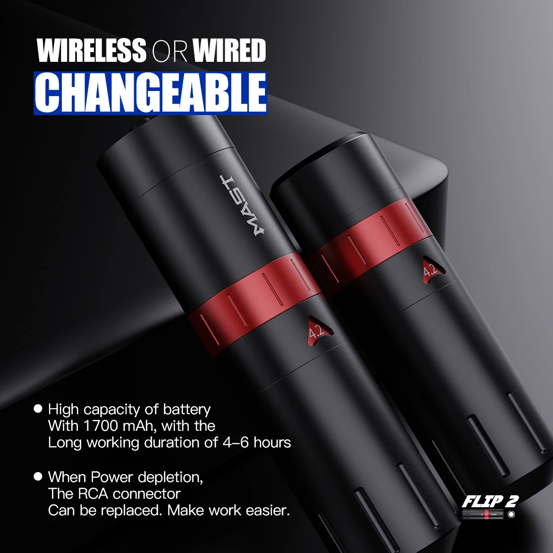 Dragonhawk mast wireless double battery power pen machine tattoo eyebrow pen