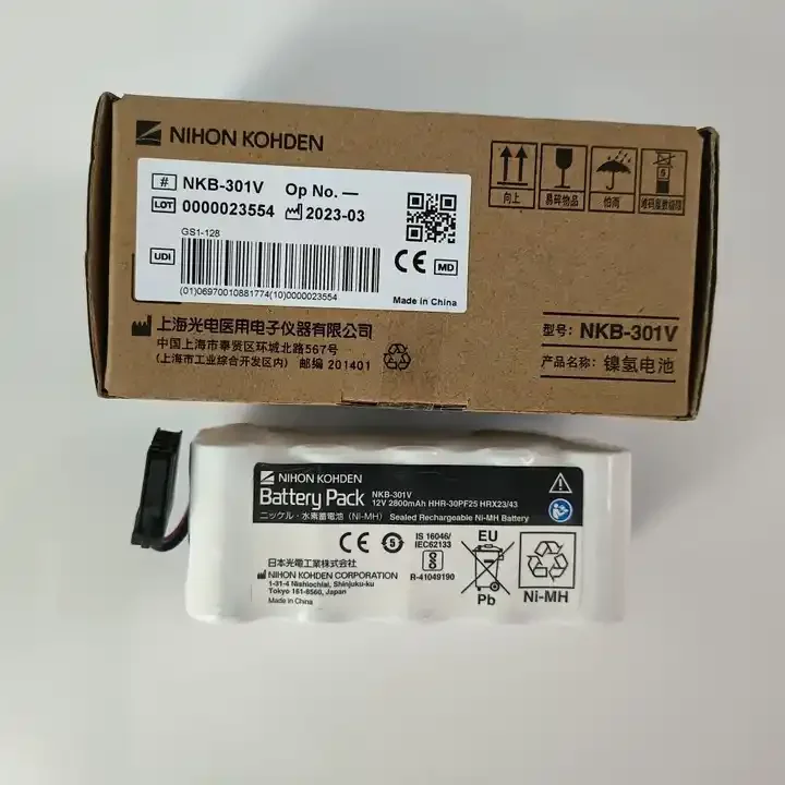 Original Nihon Kohden 12V 2800mAh Battery  Park NKB-301V for  Defibrillator TEC-7621 TEC-7631