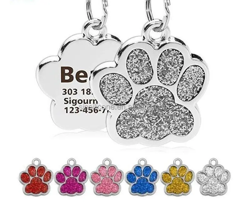 QR Dog ID Tag Personalized Pet ID Tags Dog Tags Silent Silicone