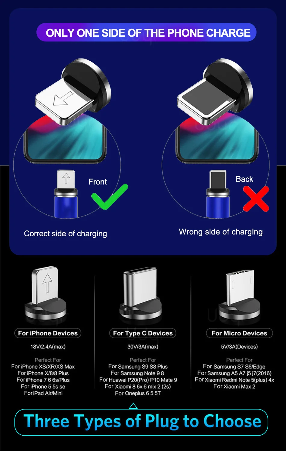 Cellphone data line 3 In 1 Usb Charging Data Led Multi-Function Cables Magnetic led charging