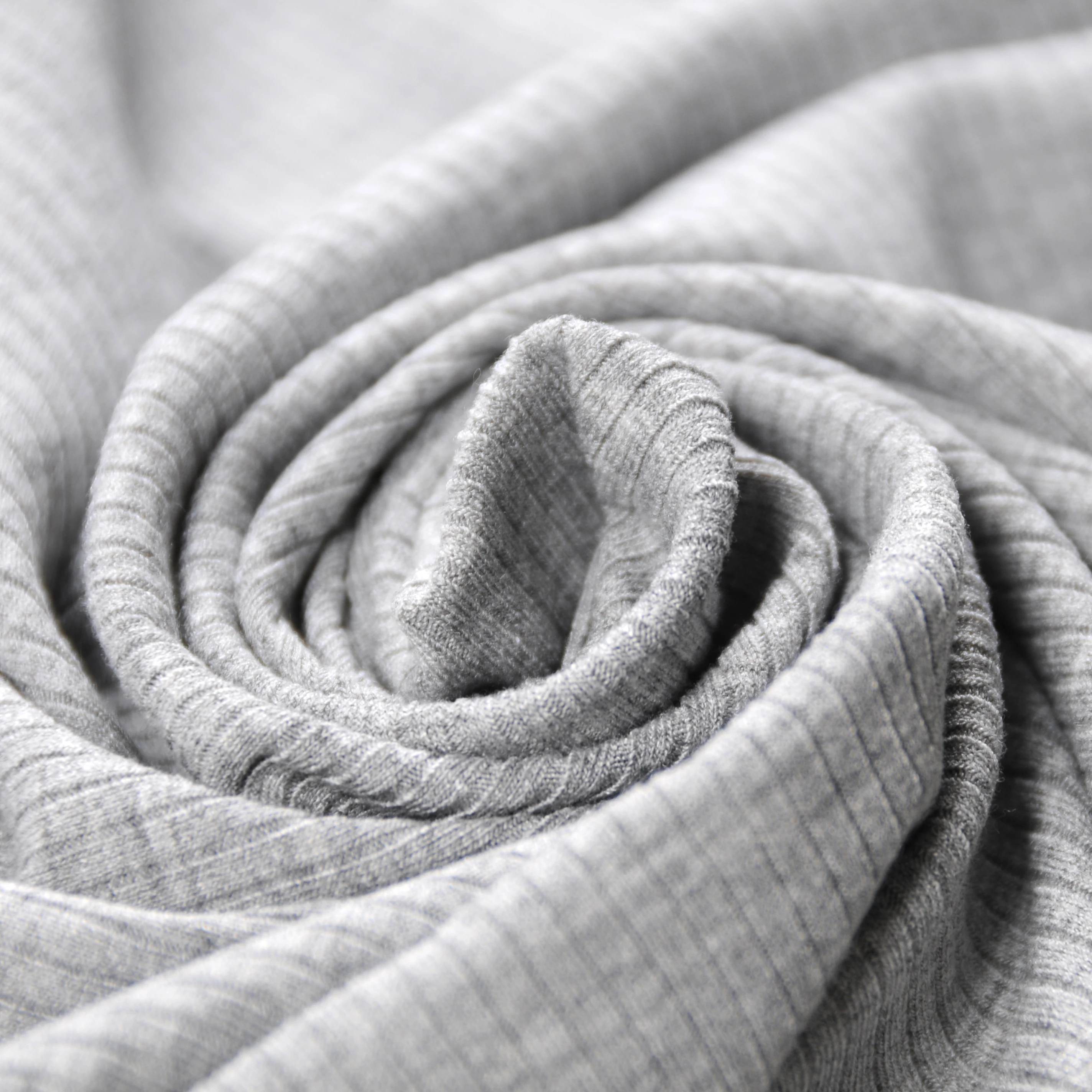 CHEAP PRICE HOT SALE TR SPANDEX 4*2 RIB GRS POLY LENZING VISCOSE SPANDEX A KNIT RIB FABRIC MELANGE SOFT HAND FEEL FOR GARMENT