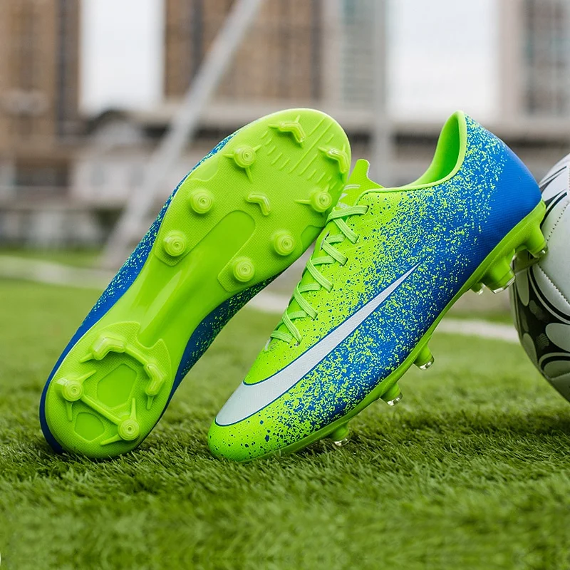 
Indoor Lawn Non-Slip Broken Nail Football Shoes Youth High Ankle Training Shoes Customized Futsal Sports Shoes 