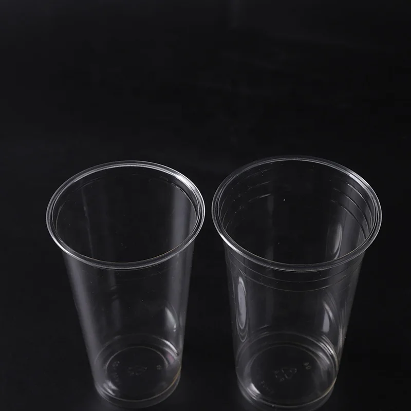 Pla Pet U Shape Custom Printing For Milk Tea Disposable Plastic Cups