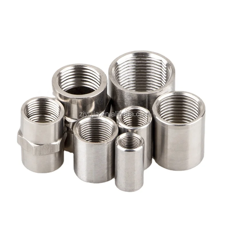 High Quality Female Thread Coupling Connect Pipe Fitting Stainless steel Straight Through Hose Connector