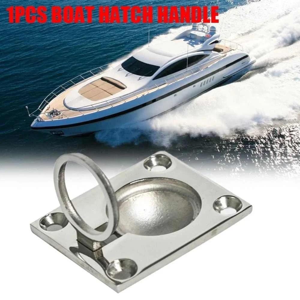 4.8x3.8cm Marine Deck Cover Handle Boat Deck Hatch Cabinet Drawer Lifting Handle Pull Ring Flush Mount Boat Accessories Marine
