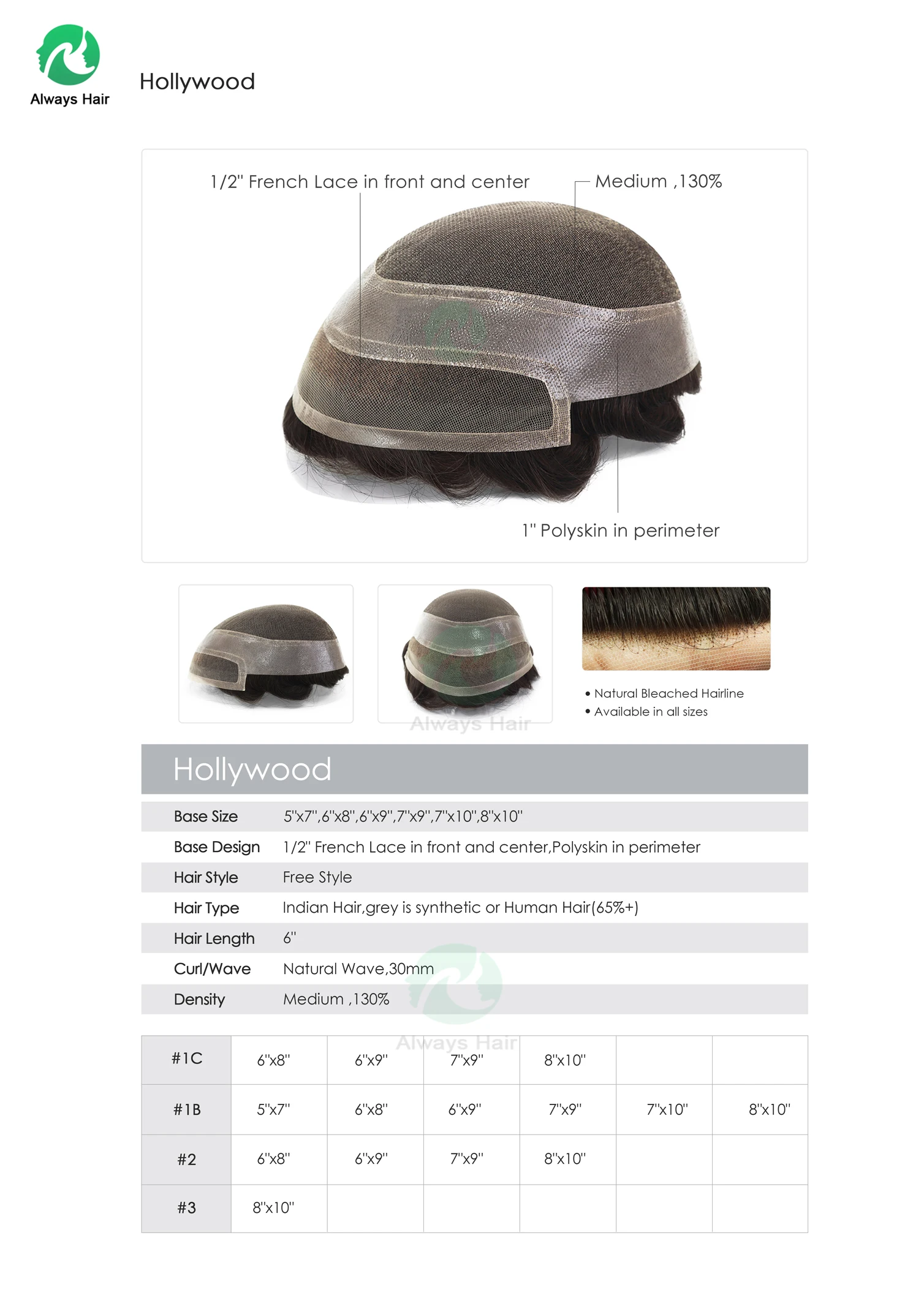 Nature Hairline Lace Front Human Hair Mens Toupee Hollywood