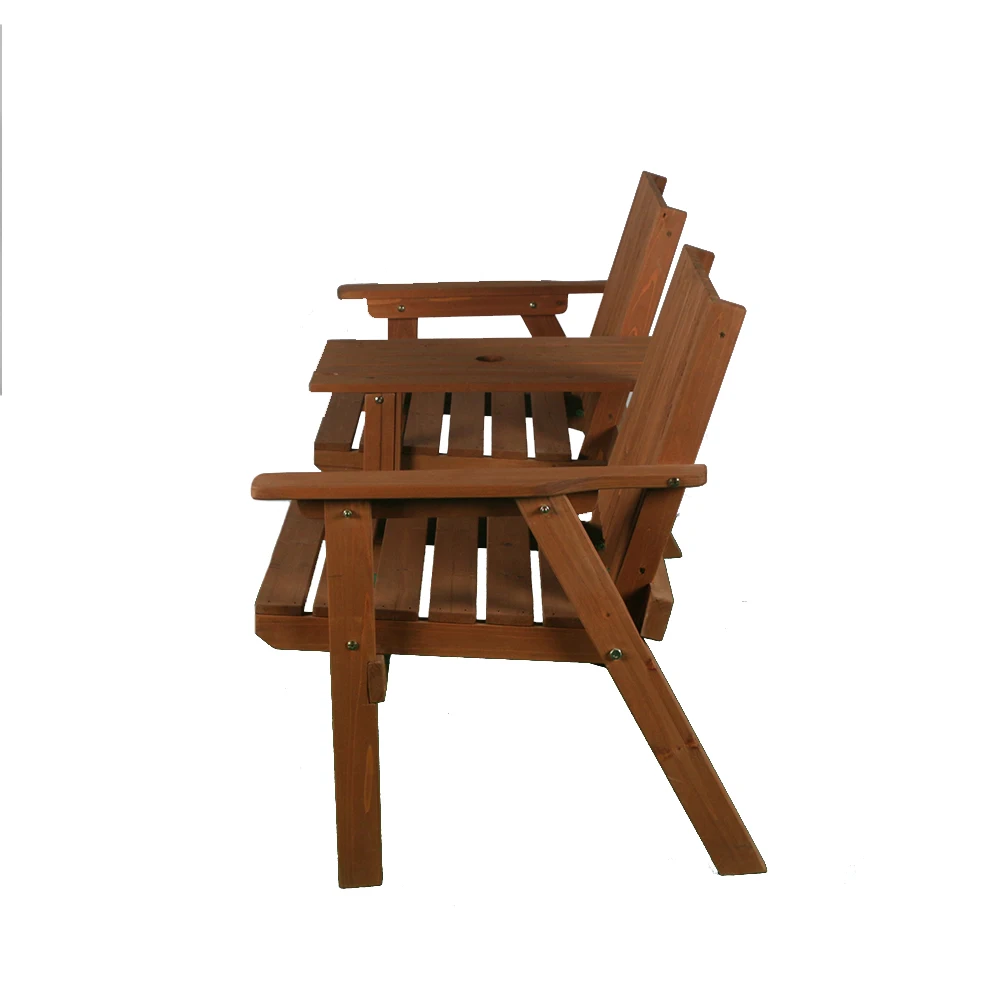 Chinese manufacturer supply lounge comfy chairs outdoor patio wooden garden double chair