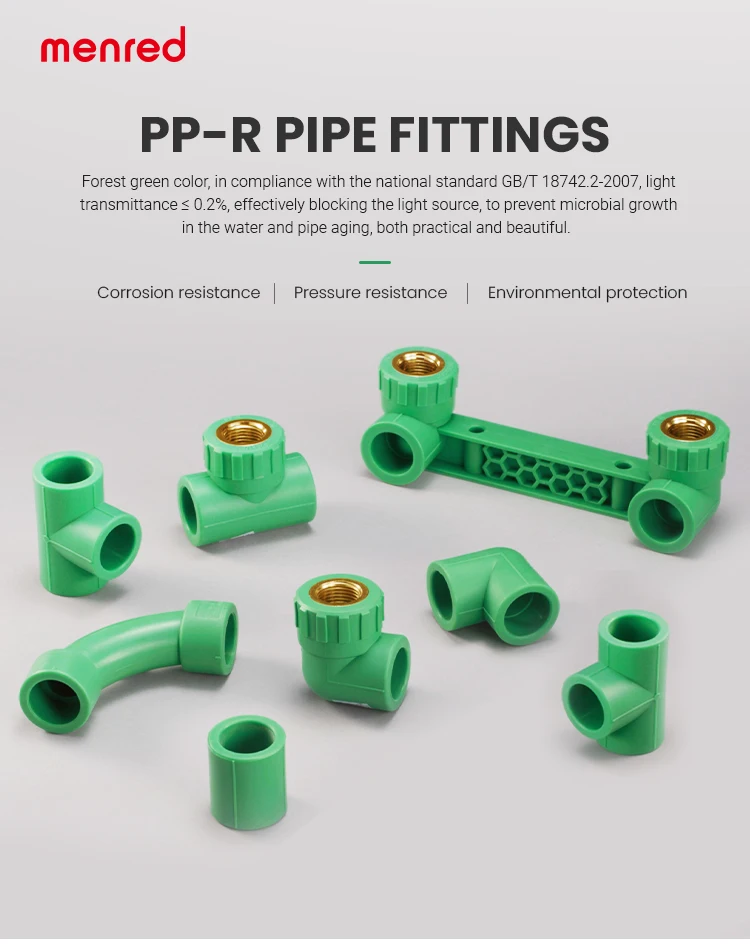 Factory Sales 3-layer Polypropylene random pipe  for drinking water  supply PP-R with meter scale.