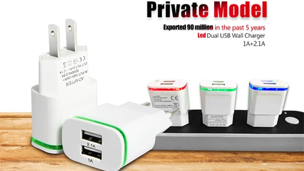  Оригинальное портативное зарядное устройство USB 1 а 2 для