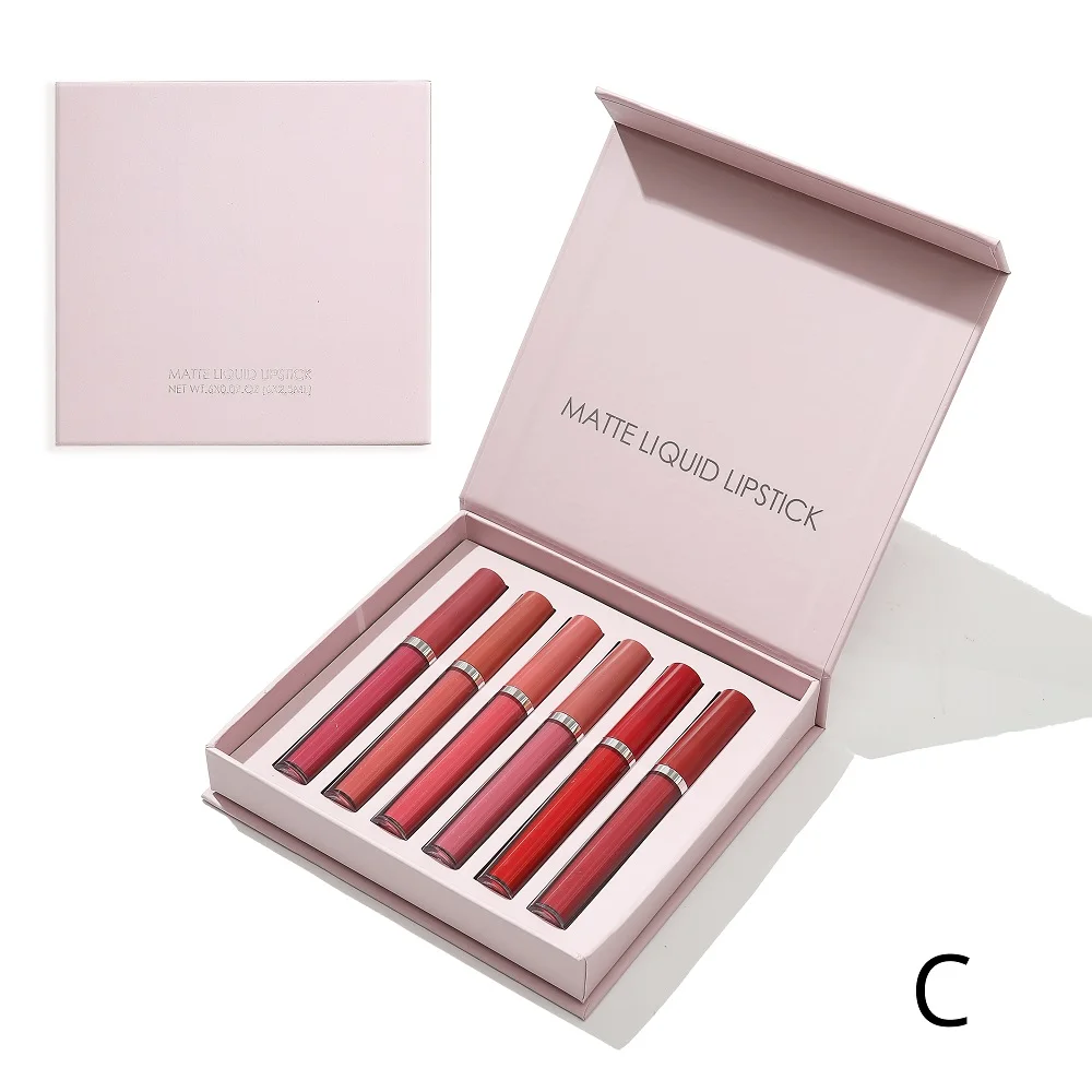 Без логотипа на заказ этикетка создать свой собственный бренд 6 видов цветов макияж подарок веганский матовый телесный Водонепроницаемый Жидкий Набор губной помады