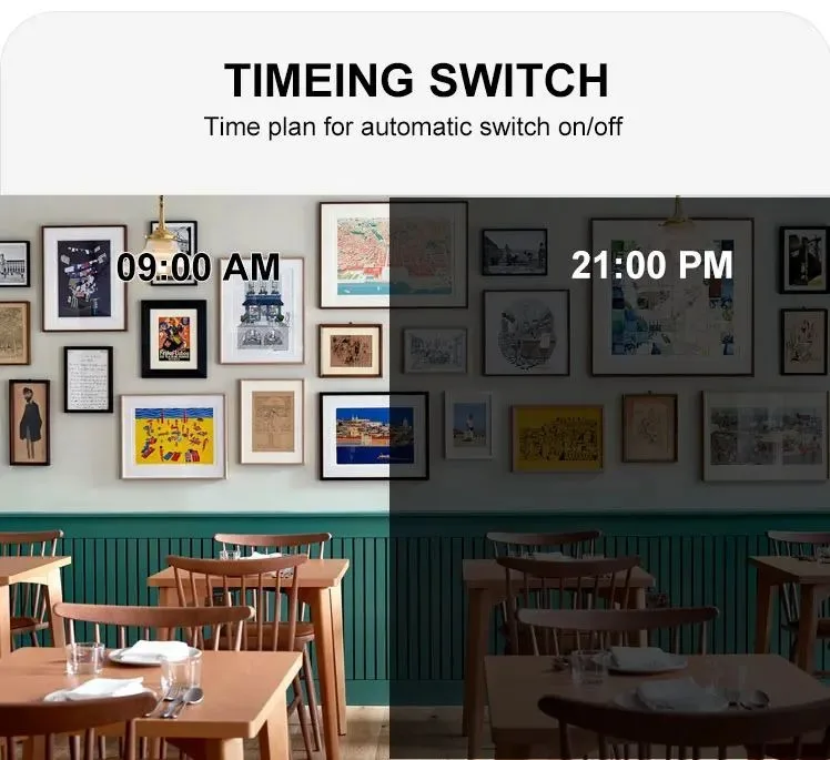 HDFocus 50-Inch Hanging Digital Menu Board for Restaurant Video-Enabled Billboard Advertising Screen for Commercial Use